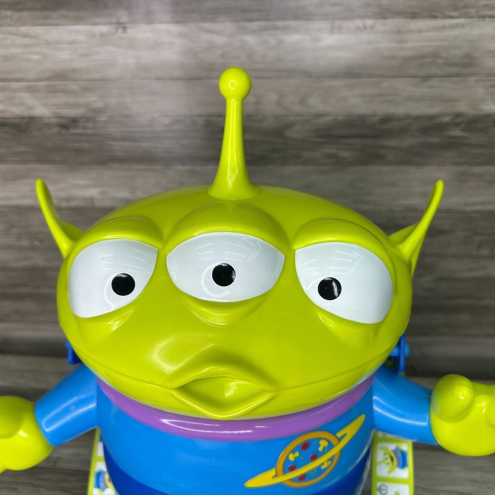 Disney Parks Toy Story Alien Popcorn Bucket w/ Strap Souvenir Pizza Planet Pixar - Picture 4 of 9